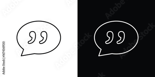 Comment quote icons with Editable strokes set for UI UX