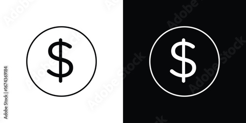 Coin icons with Editable strokes set for UI UX