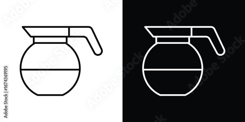 Coffee pot icons with Editable strokes set for UI UX