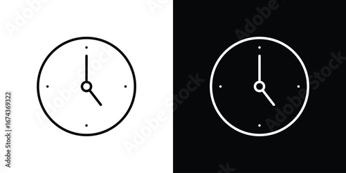 Clock-five icons with Editable strokes set for UI UX