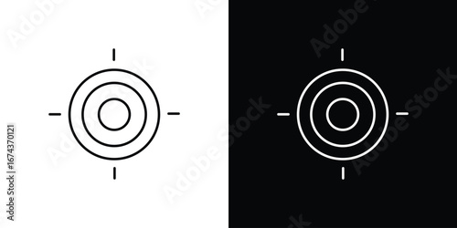 Bullseye pointer icons with Editable strokes set for UI UX