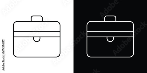 Briefcase icons with Editable strokes set for UI UX