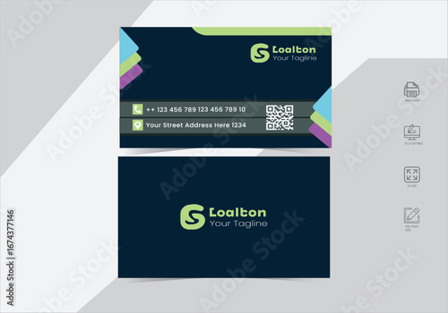 Business card design template, Clean professional business card template, visiting card, business card template