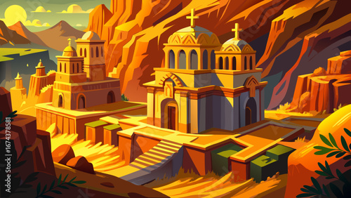 Carved into volcanic rock, the churches of Lalibela stand timeless, their intricate facades bathed in golden light, echoing faith and devotion across centuries of Ethiopian highlands.