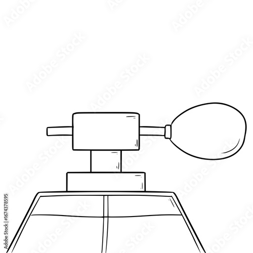 perfume nozzle illustration hand drawn outline vector