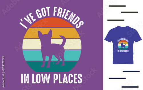 I've got friends in low places t shirt design