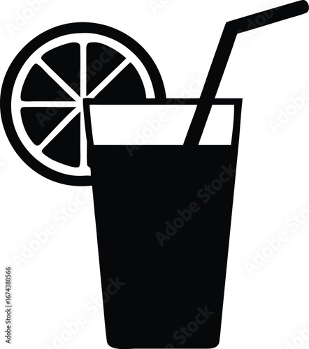 Juice Silhouette Vector icon on white background