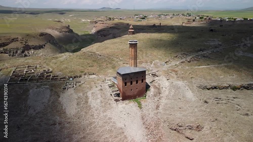 Ani Mosque Aerial Lateral Shift Right – Turkey 4K Drone Landscape