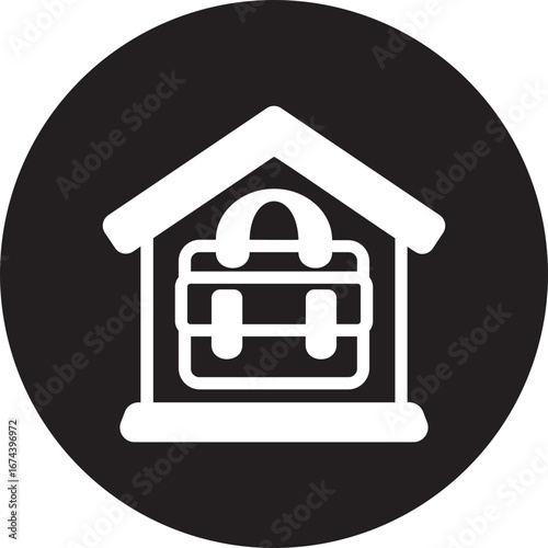 Remote work glyph icon