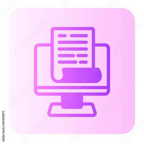 Distance learning gradient icon