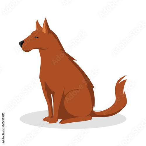Simple Color Animal Vector Illustration Design