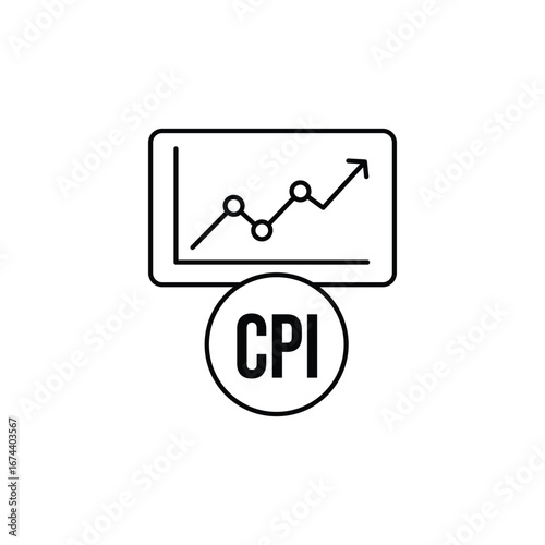 CPI indication icon vector illustration isolated on white background