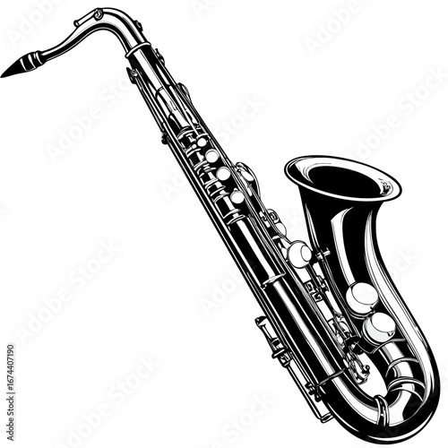 saxophone isolated on white