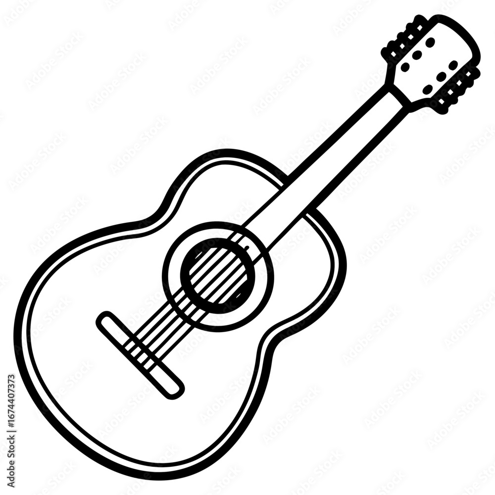 Fototapeta premium acoustic guitar icon