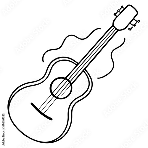 acoustic guitar vector illustration