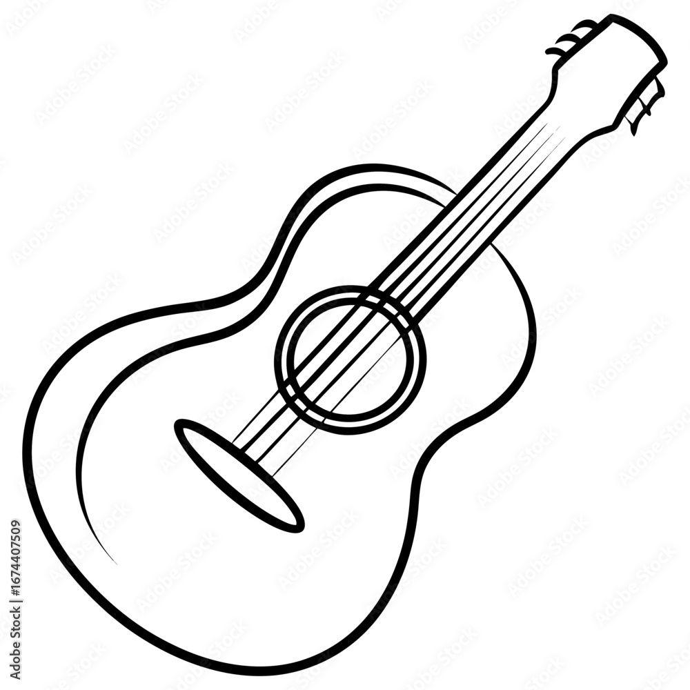 Fototapeta premium guitar vector illustration