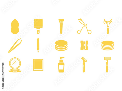 Essential Beauty: A curated collection of makeup tools and accessories elegantly displayed, inviting a touch of artistry.