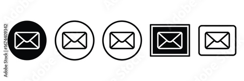 Mail icon set. email icon vector. E-mail icon. Envelope icon collection on isolated Envelope icon, Mail icon vector for web