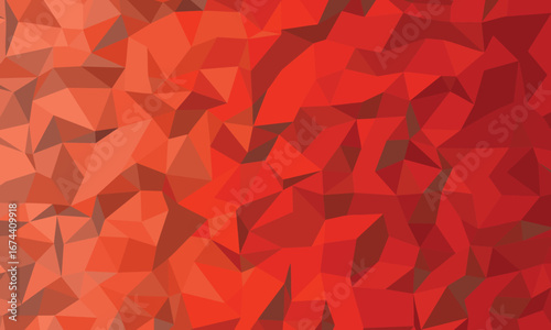 Vibrant low poly geometric background with red orange gradient abstract shape design