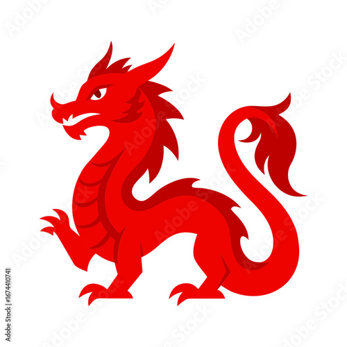 Wallpaper Mural red chinese dragon Torontodigital.ca