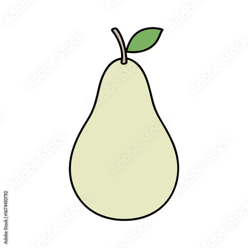 pear isolated on white background