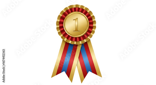 First Place Award Ribbon Illustration