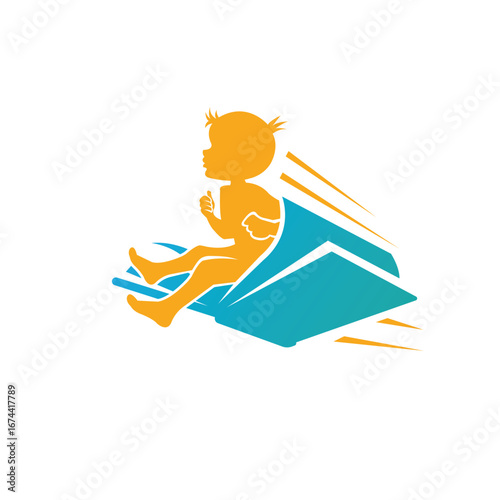 boy book abstract logo modern style