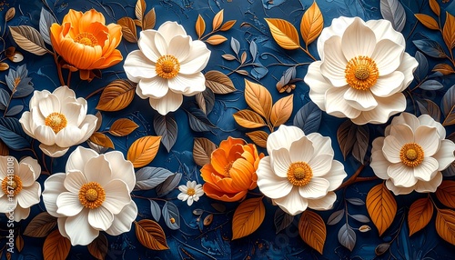 Floral decorative wall art
