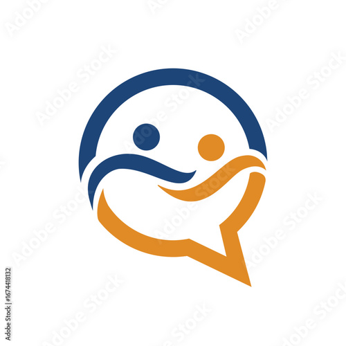 chat abstract logo modern style