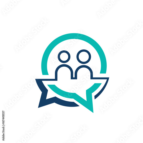 chat abstract logo modern style