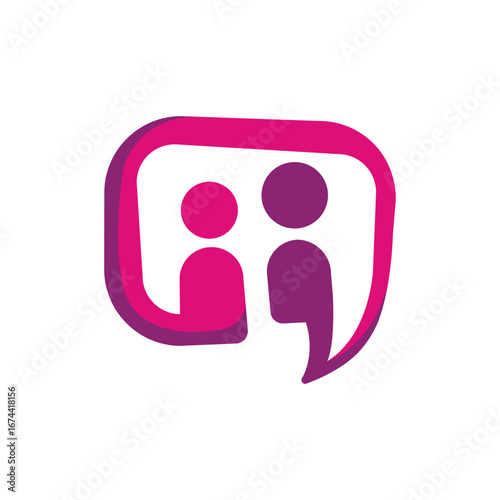 chat abstract logo modern style