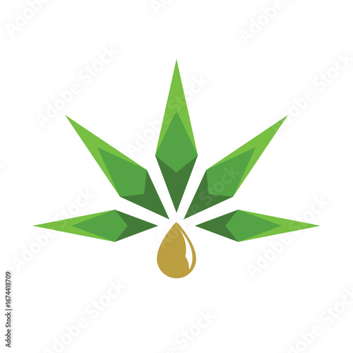 hemp abstract logo modern style