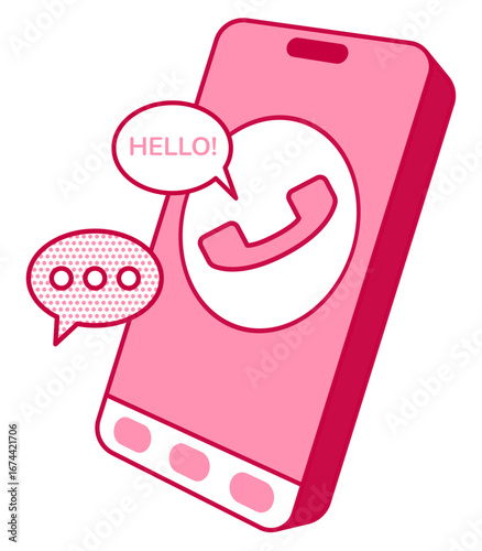 Mobile communication, call and chat interface