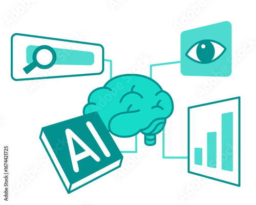 AI brain and computer vision