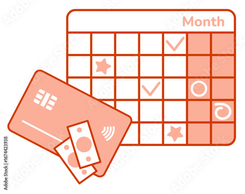 Keeping track of upcoming payments with calendar