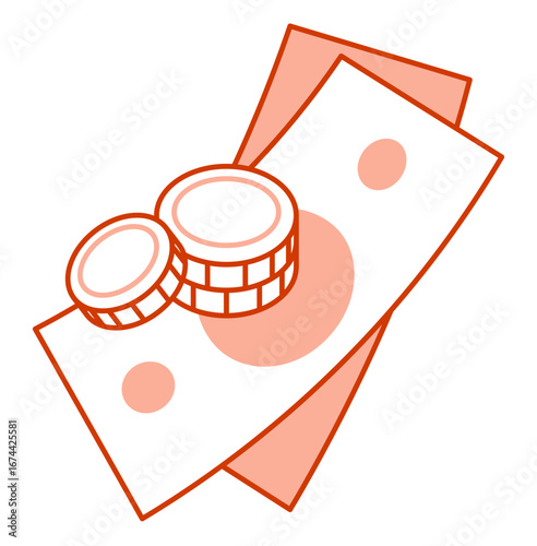 Cash: coins and banknotes