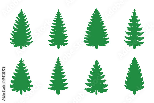 Foto Forest trees set