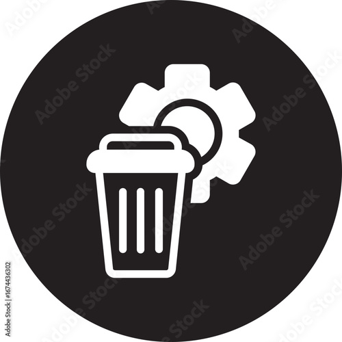 waste management glyph icon