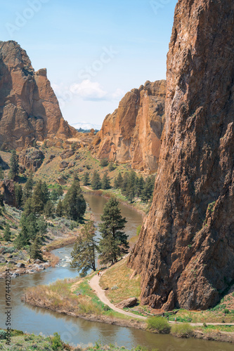 Crooked river surrounded by monolithic rocks
