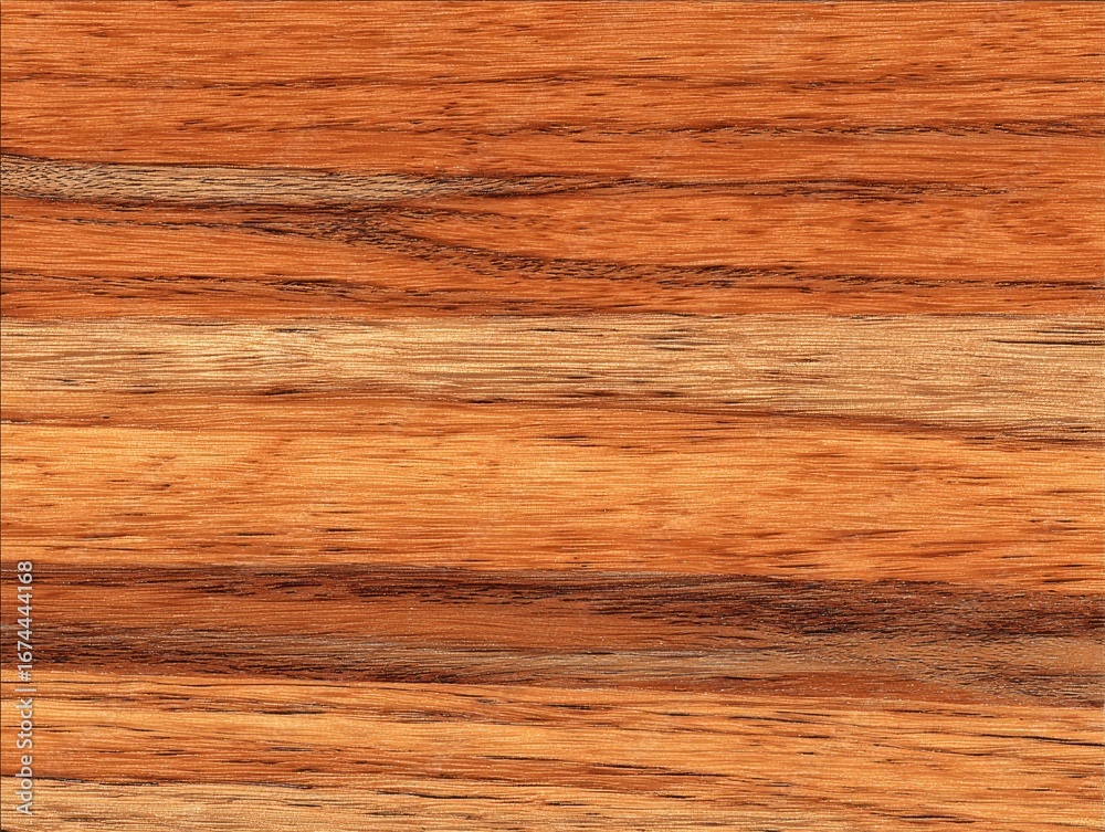 Fototapeta premium Close-up of rich, reddish-brown wood grain