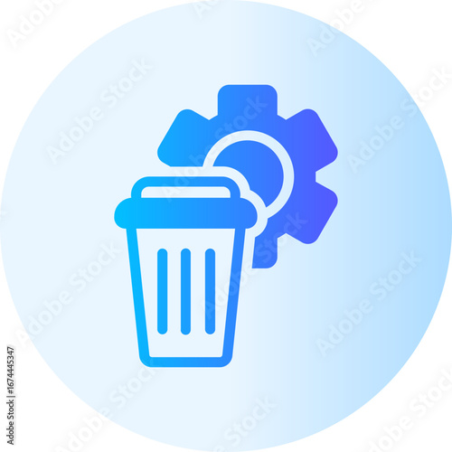 waste management gradient icon