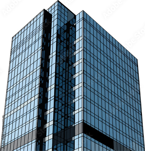Modern Glass Skyscraper Illustration