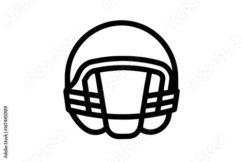 Vintage metal football helmet, a protective symbol of the game, isolated on a white background