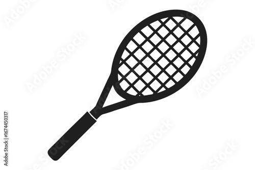 An isolated tennis racket and ball, ready for a fun game