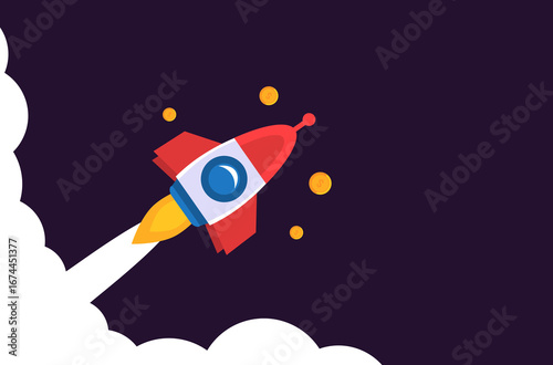 space rocket vector illustration