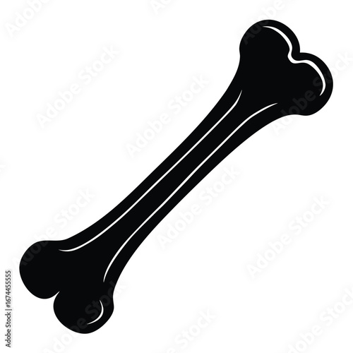bone silhouette vector icon