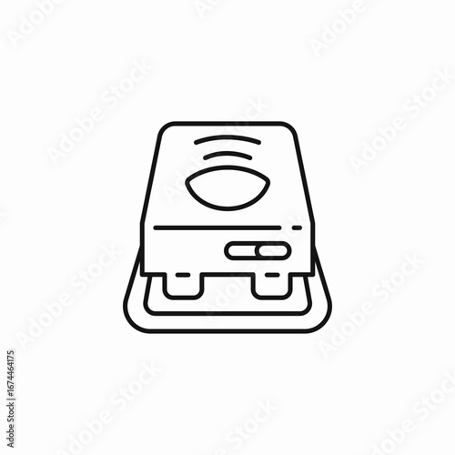 desk stapler closed icon sign vector