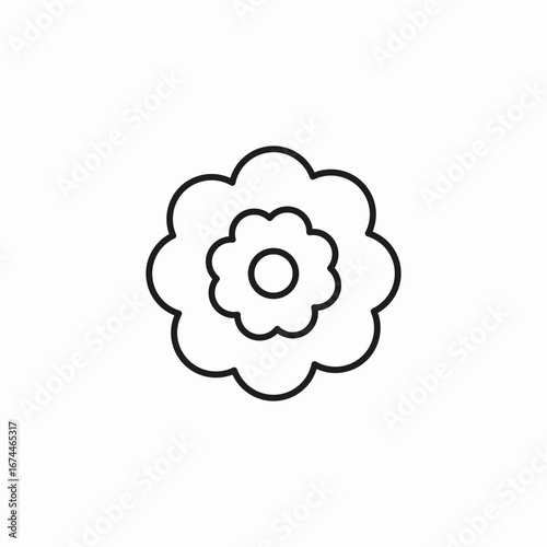 simple flower blossom icon sign vector