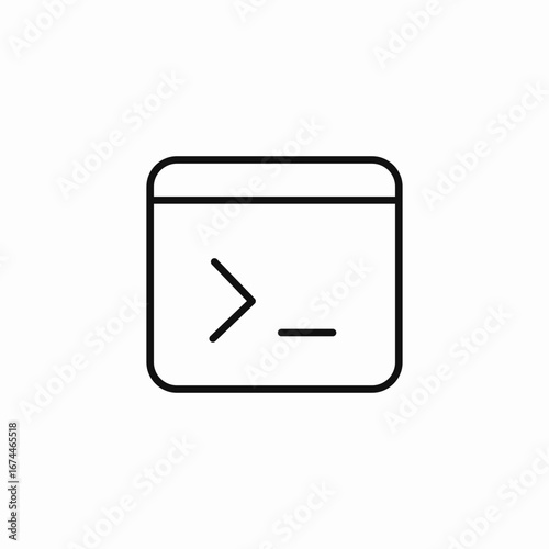 terminal window prompt icon sign vector