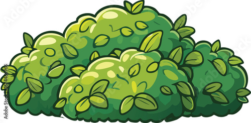 Decorative Rounded Garden Bush Illustration